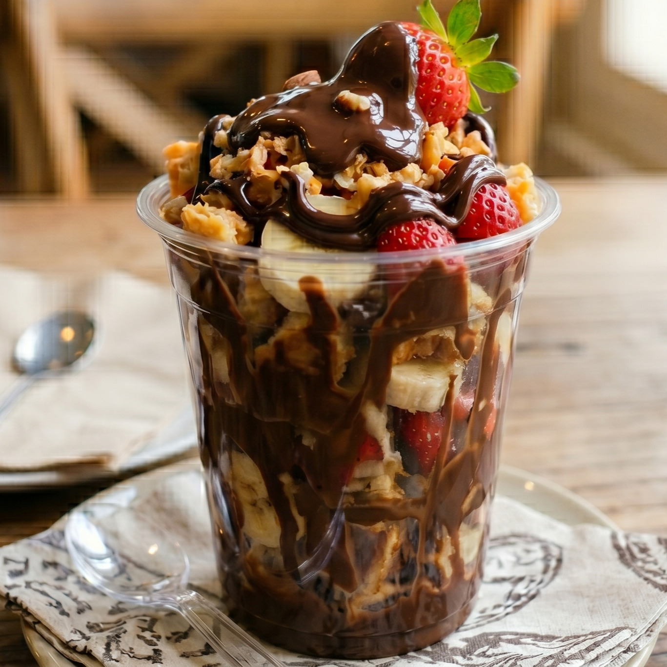 Bardak Waffle (Meyve Şöleni)