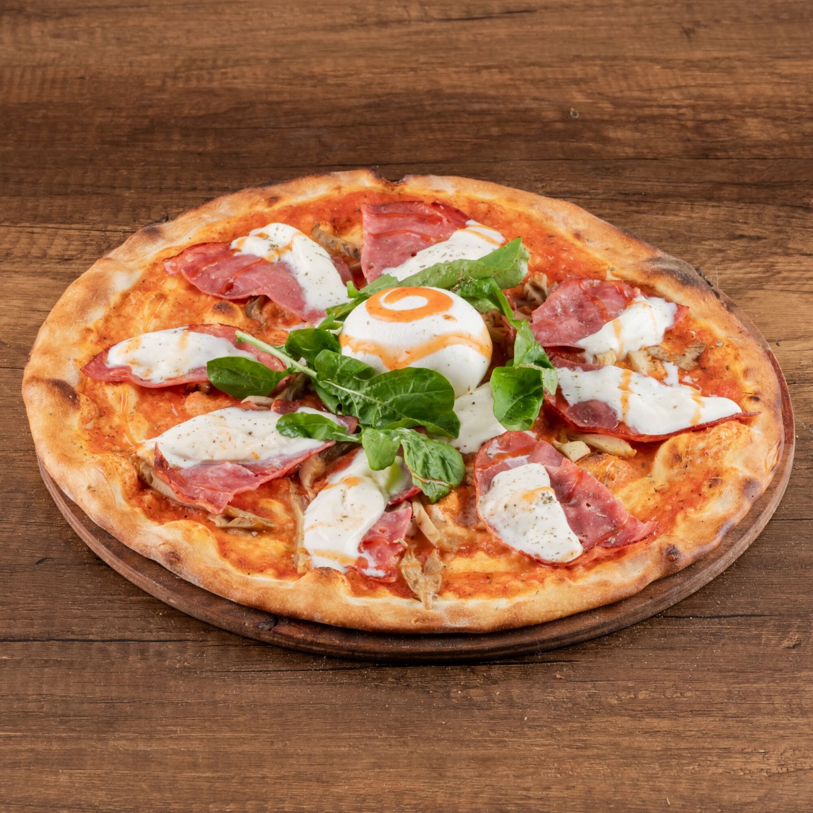 Burrata Bacon Pizza