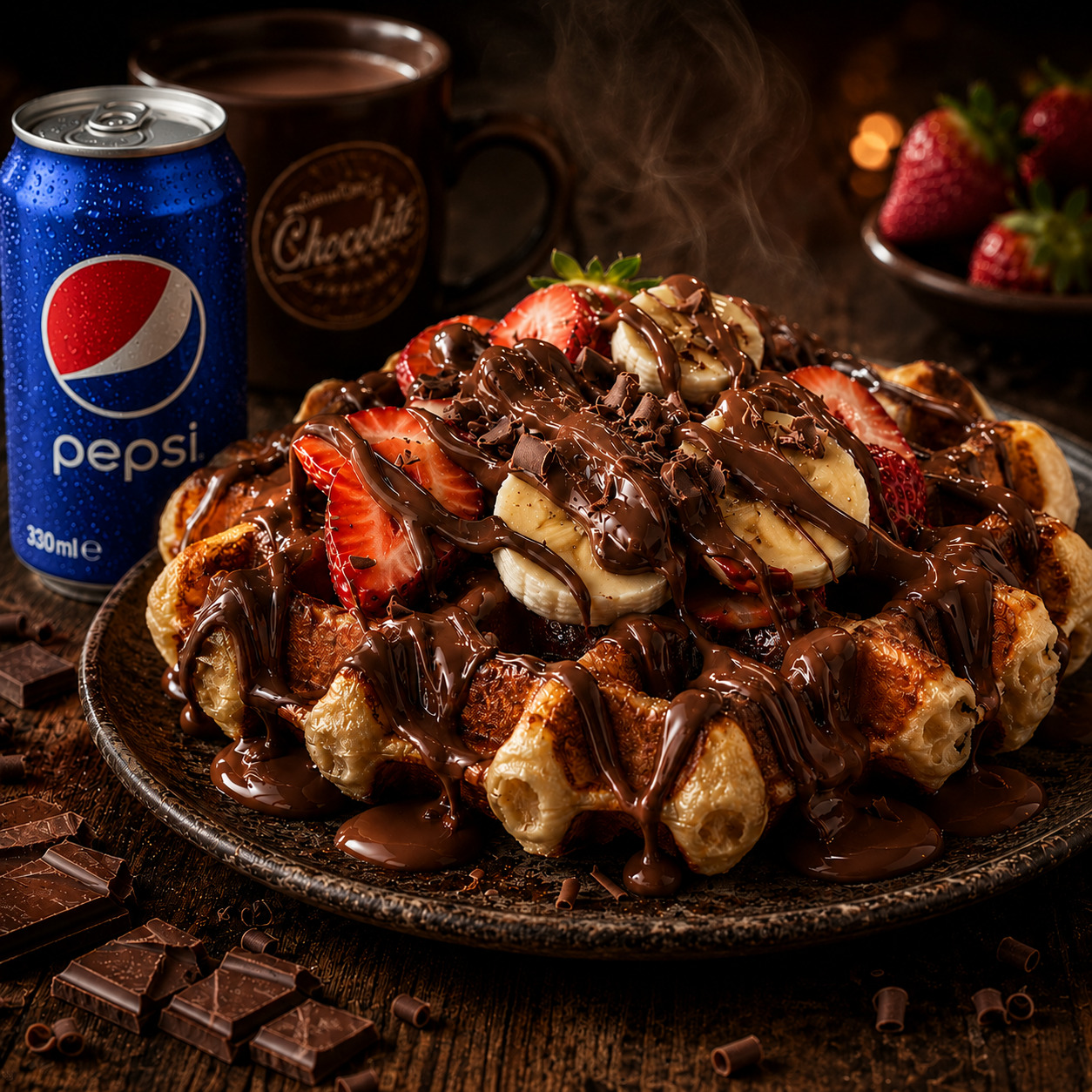 Klasik Waffle + 330 ml Pepsi Kola