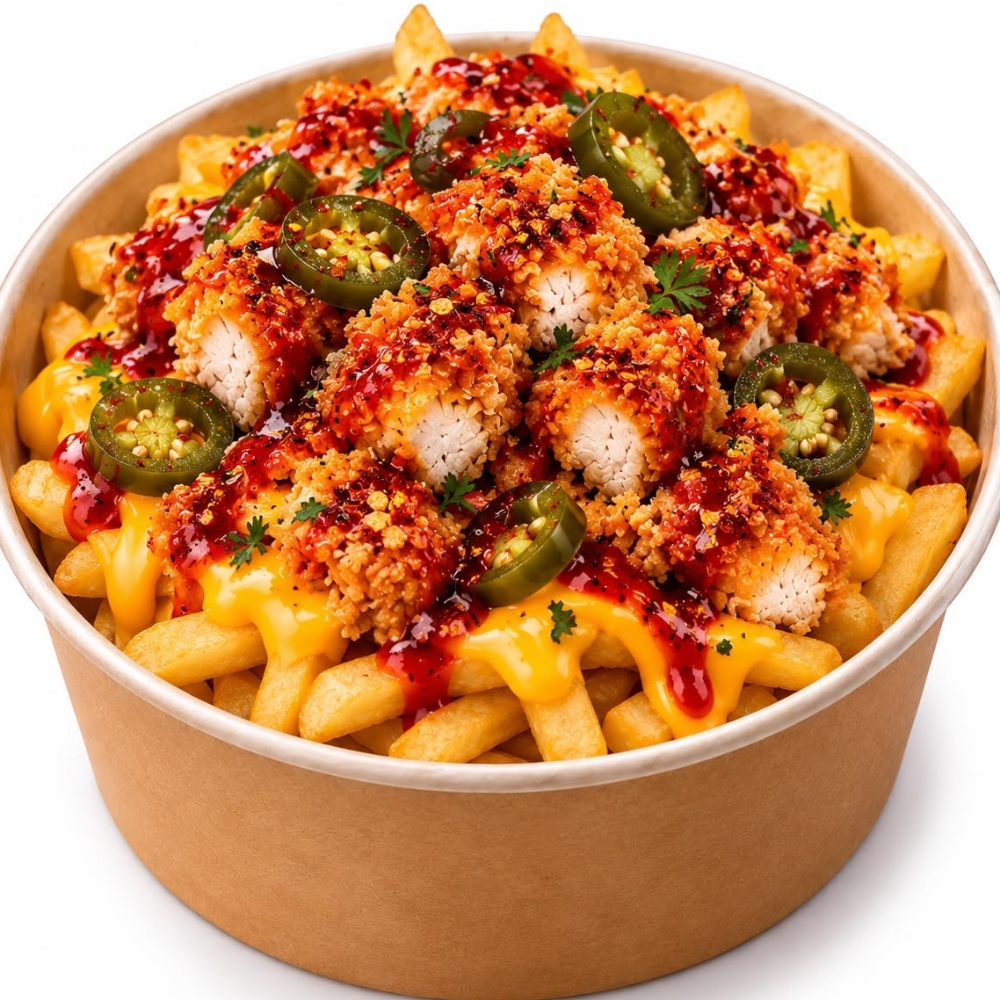Acılı Tavuklu Fries