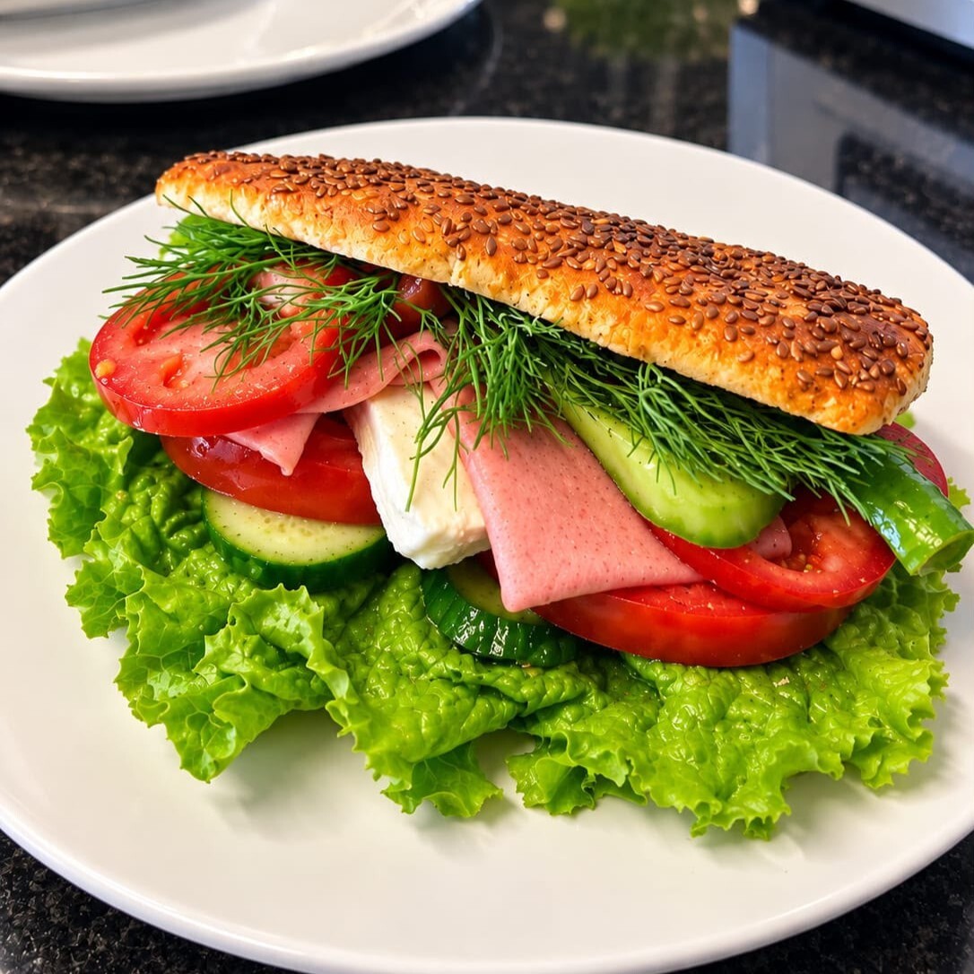 Susamlı Simit Sandviç