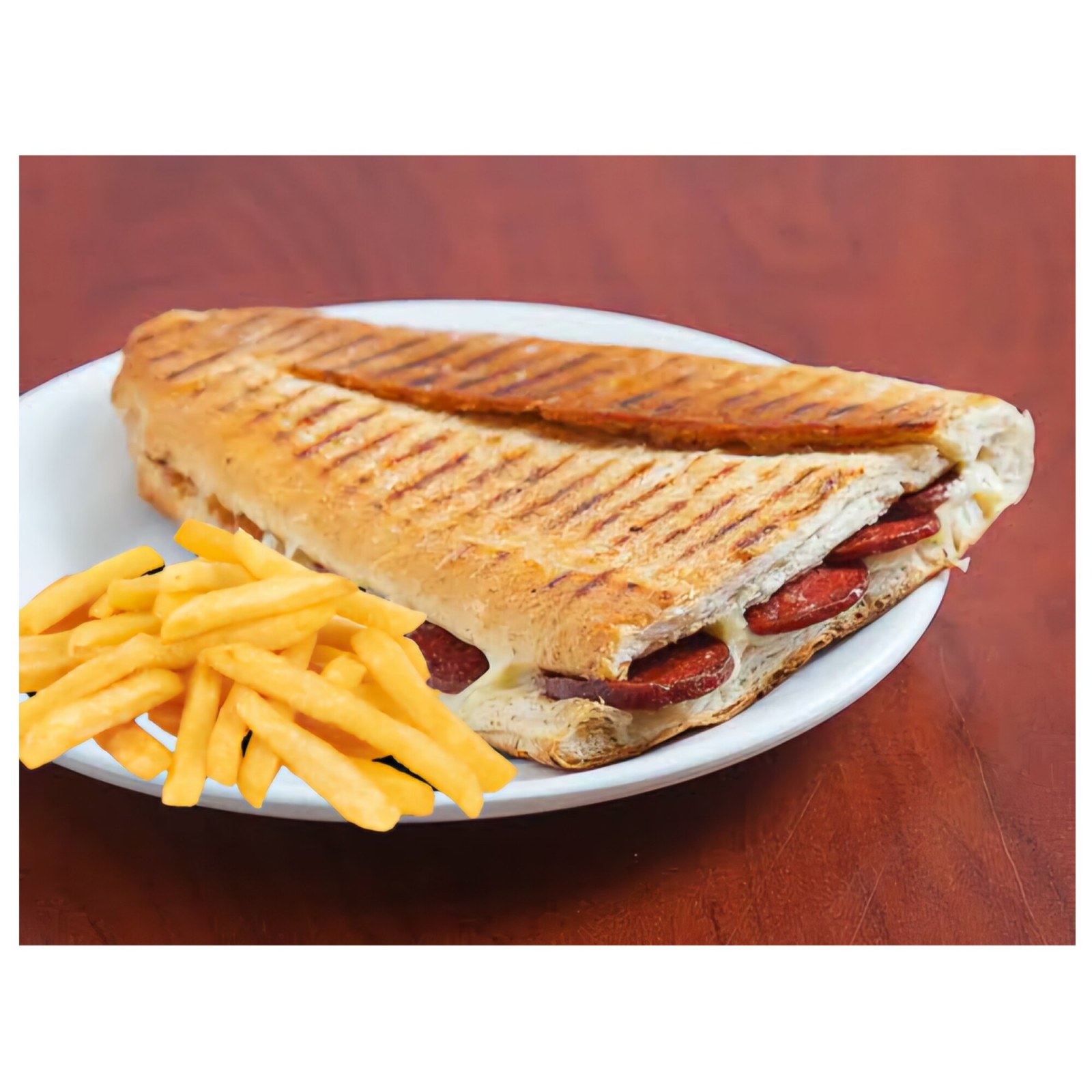 Yarım Sebzeli Sucuklu Kaşarlı Tost
