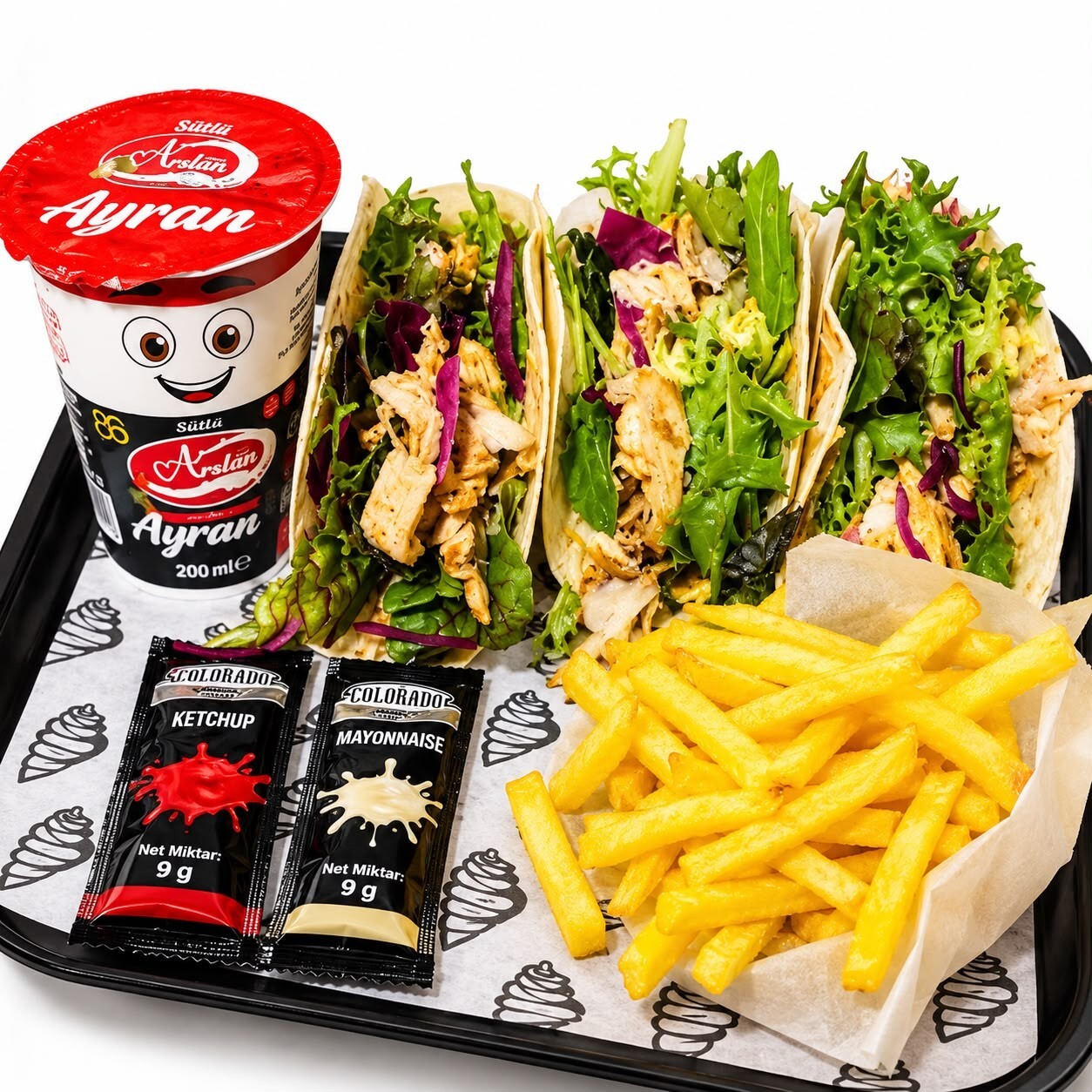3'lü Taco Ayran Menü