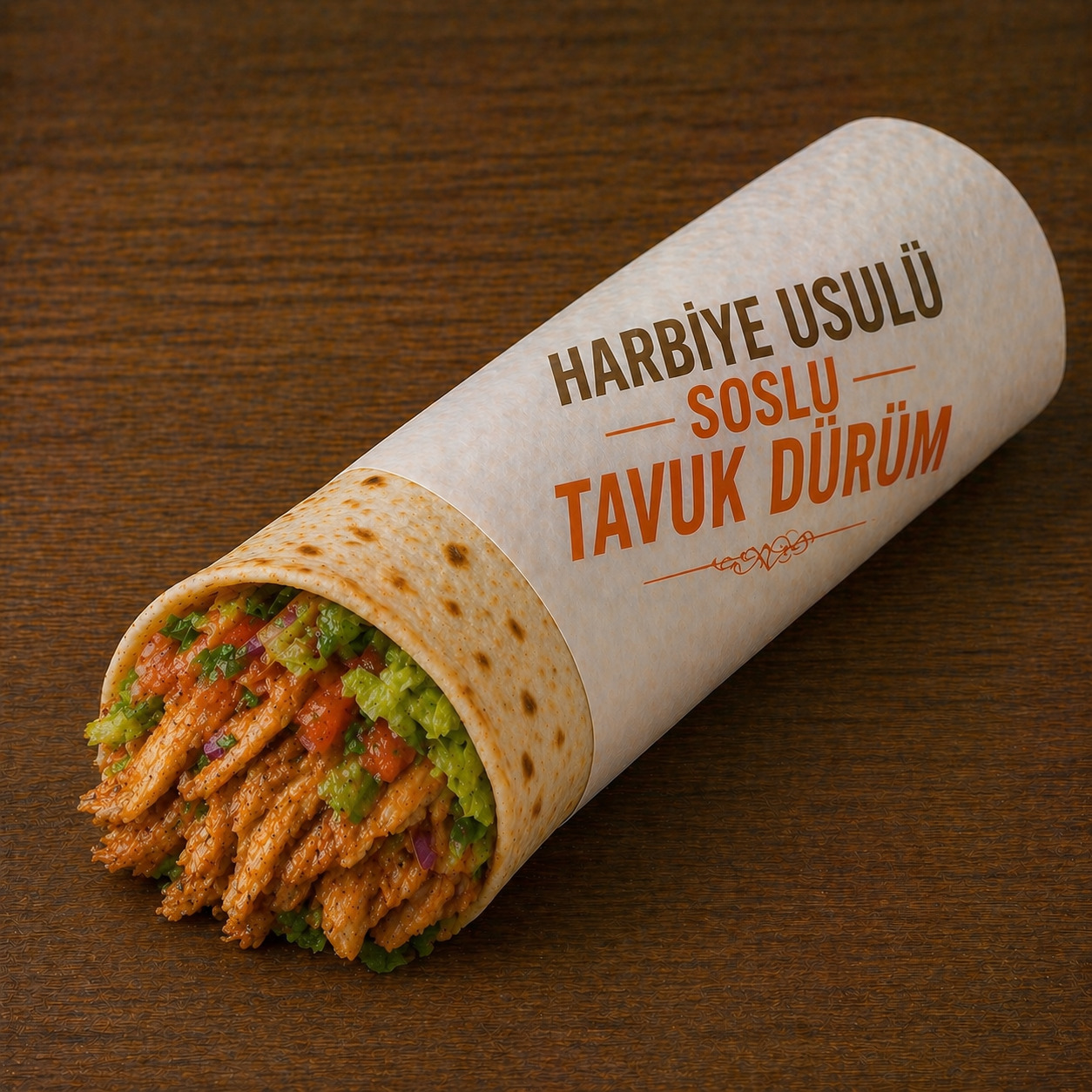 Harbiye Usulü Soslu Tavuk Dürüm