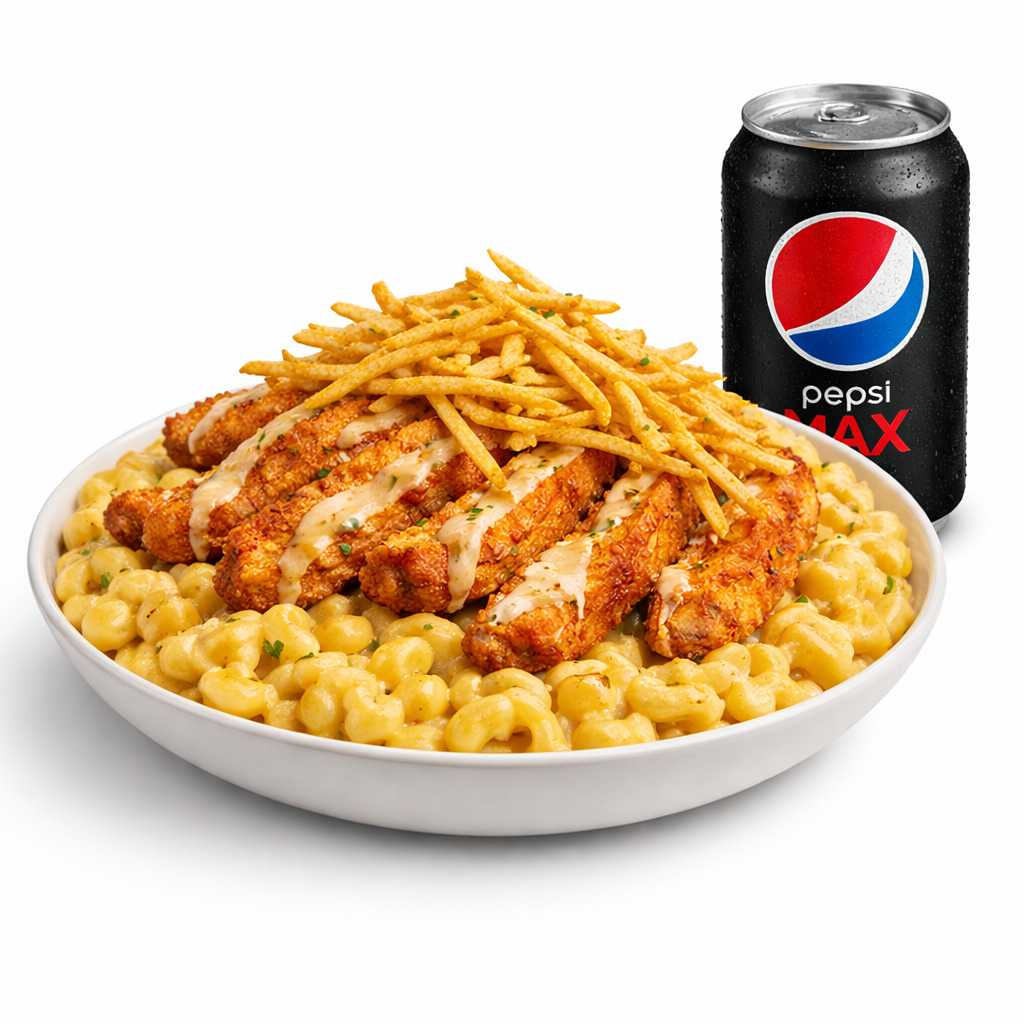 Mac And Cheese & Pepsi Max (33 cl)