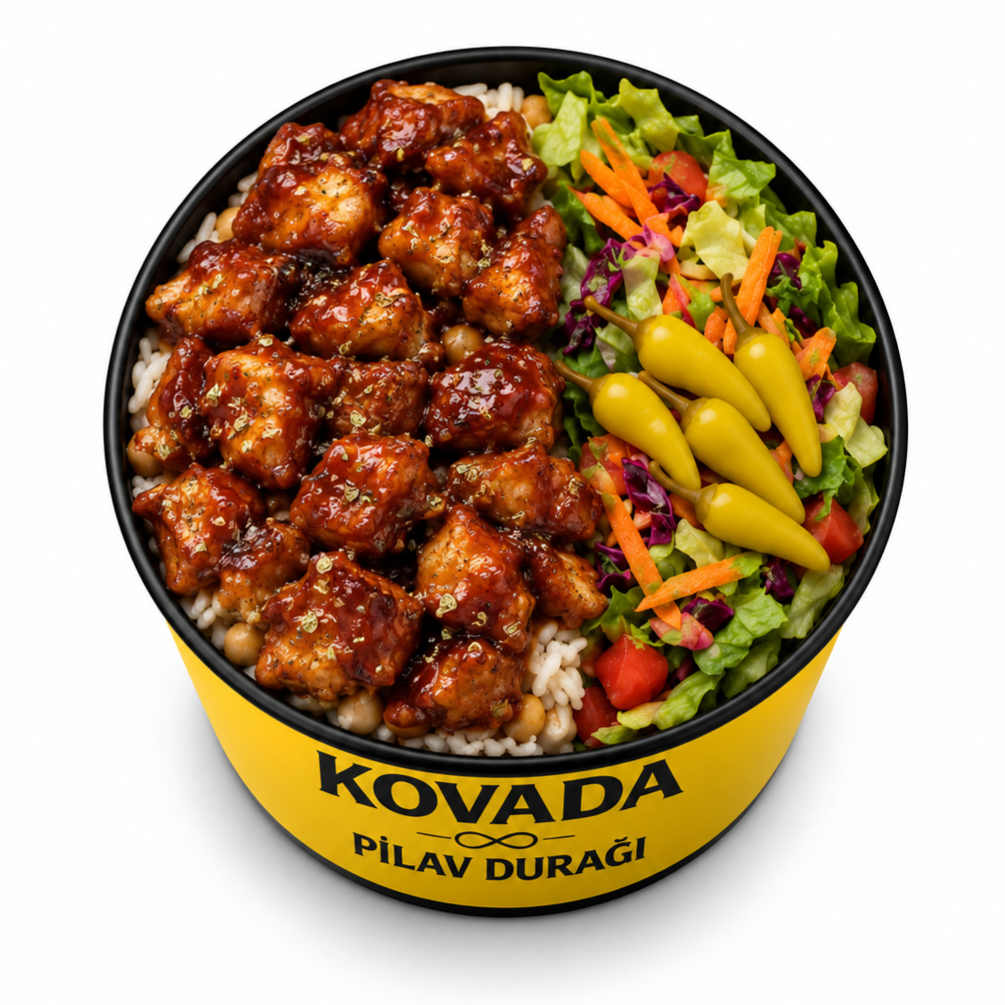 Kovada Pilav Üstü Barbekü Soslu Tavuk