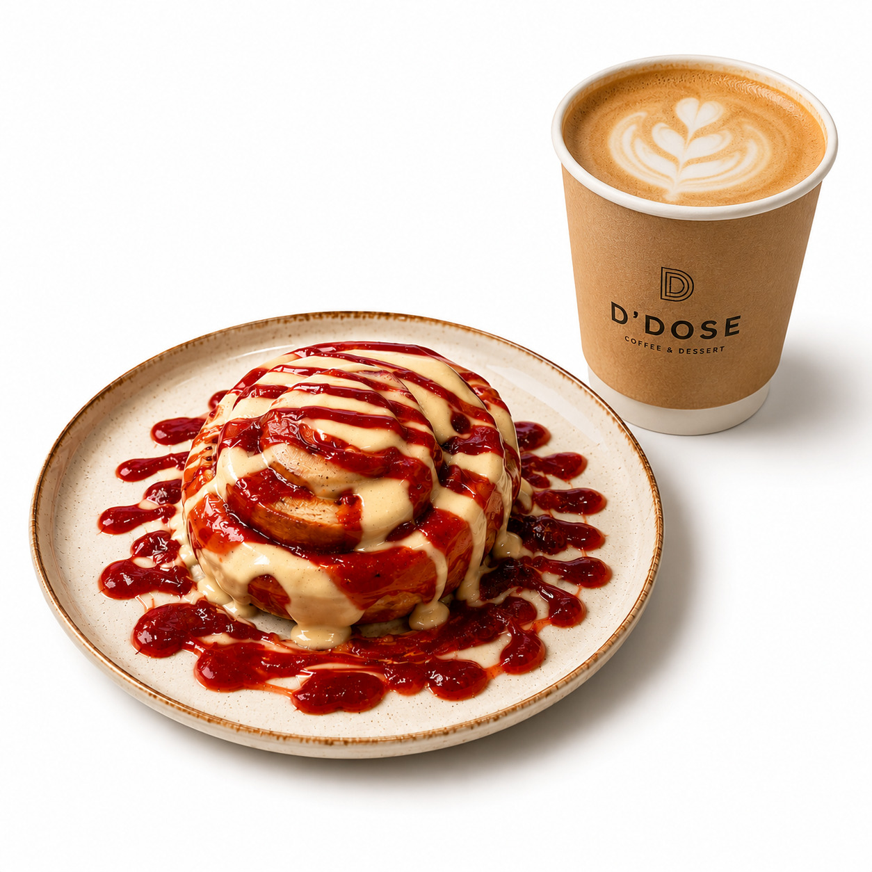 Raspberry Roll + Kahve