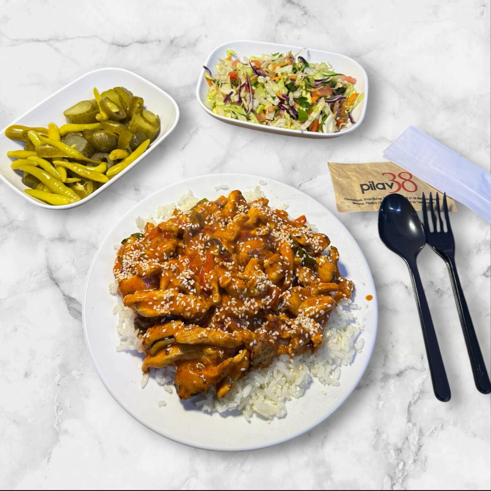 Sweet Chili Soslu Tavuk Pilav