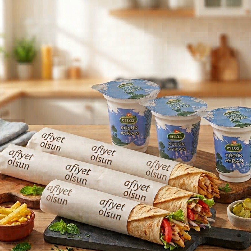 3'lü Tavuk Döner Dürüm Menü