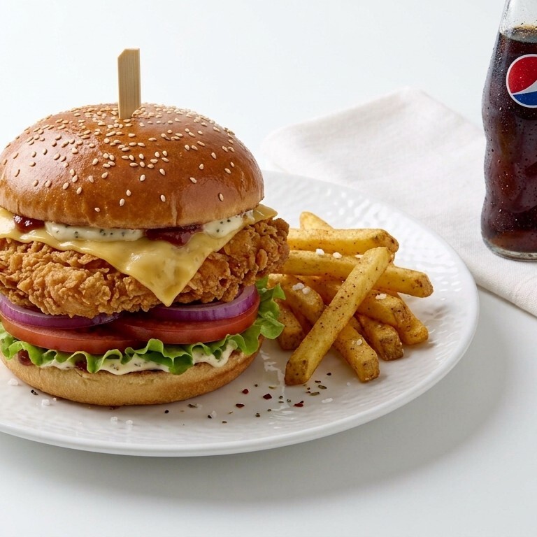İkili Menü Tavuk Burger