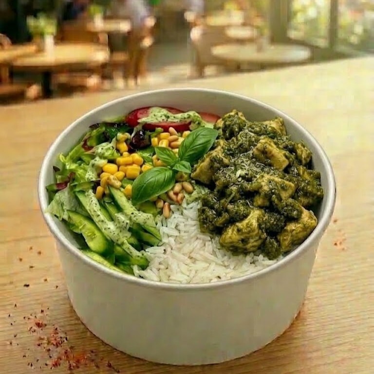 Kovada Fesleğen Soslu Tavuklu Basmati
