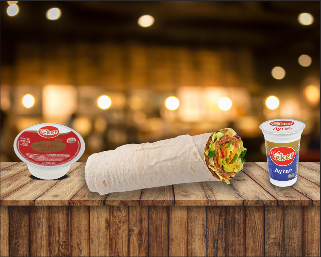 Doritoslu Mega Çiğköfte Dürüm + Ayran
