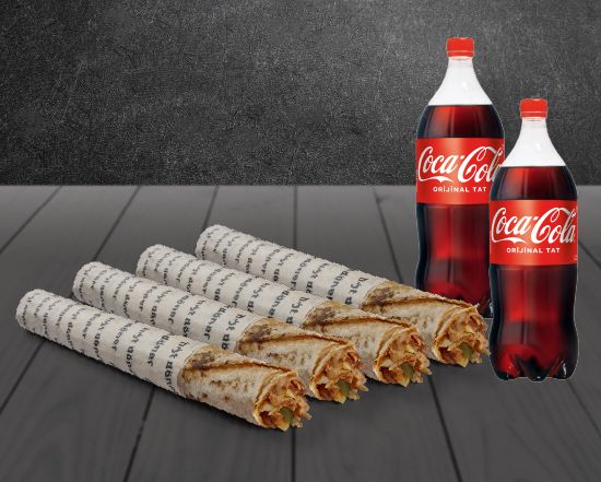 Dörtlü Tavuk 45cm Maxi Dürüm Menü