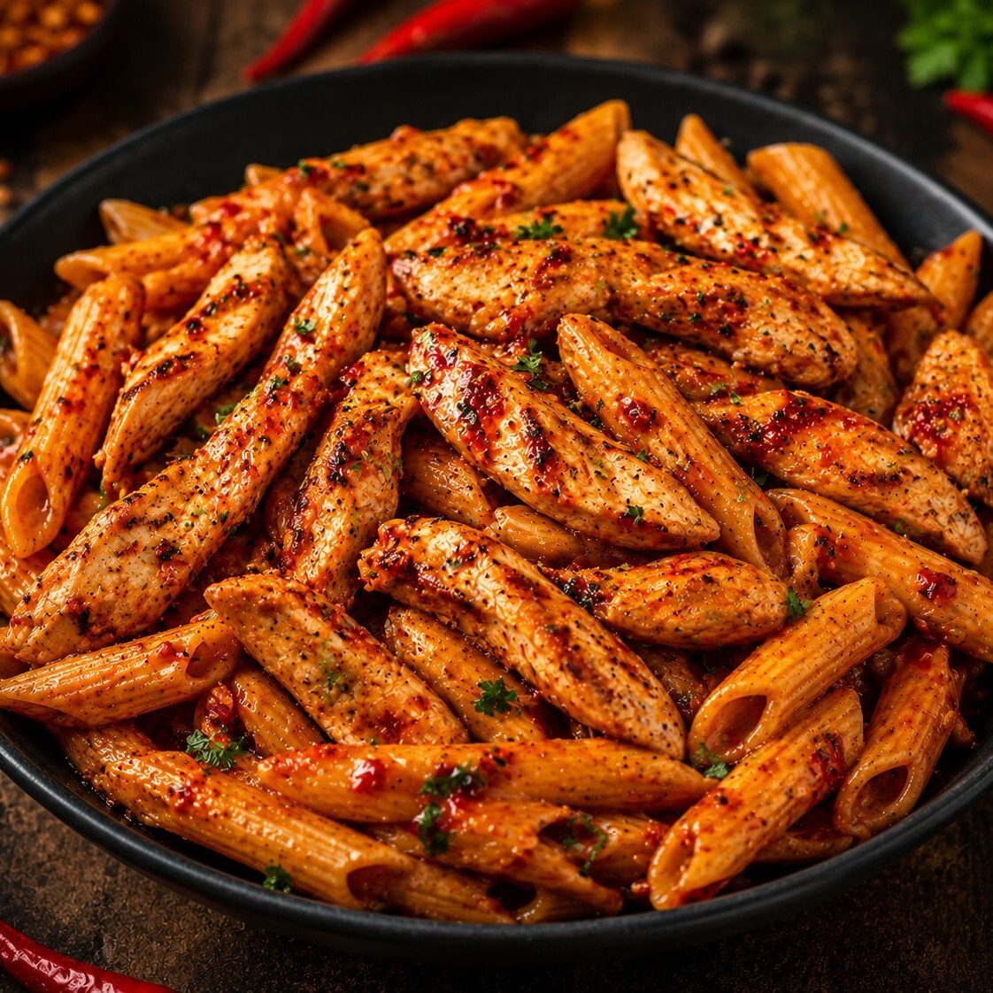 Barbekü Soslu Tavuklu Penne