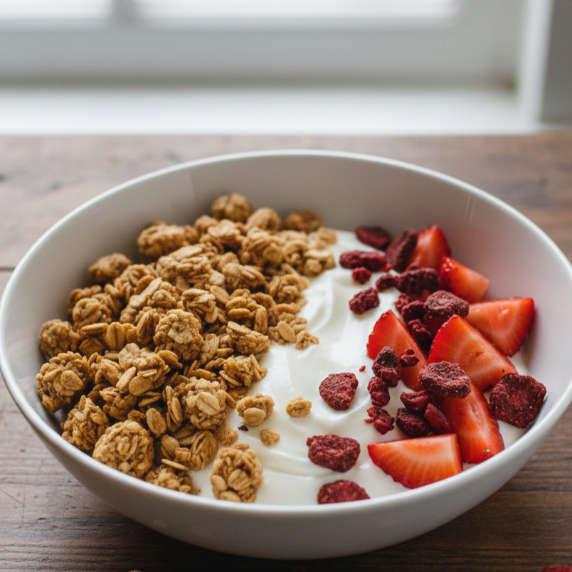 Çilekli Granola Kase (422 kalori)