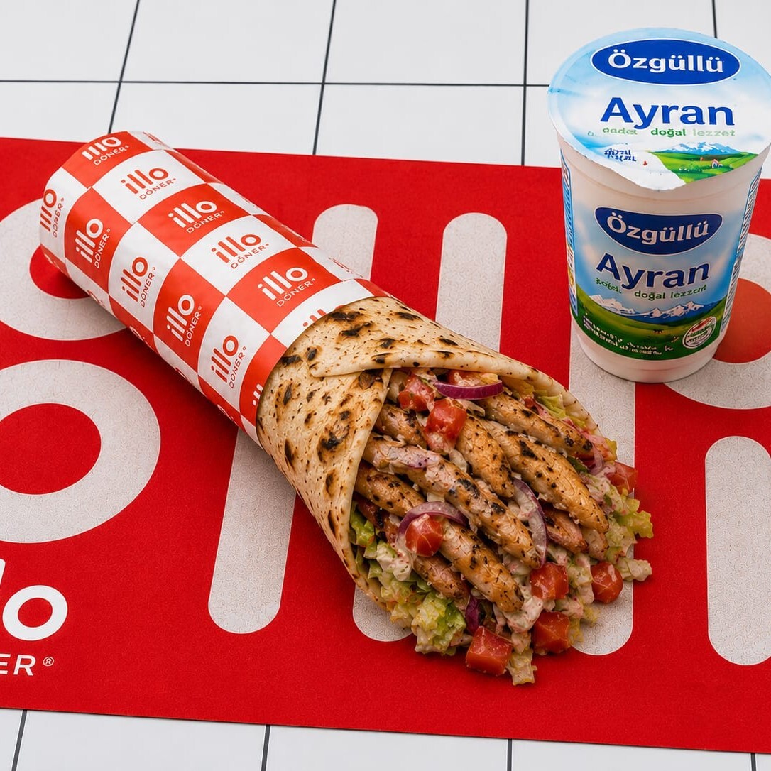 Tavuk Döner Dürüm & Ayran Menü