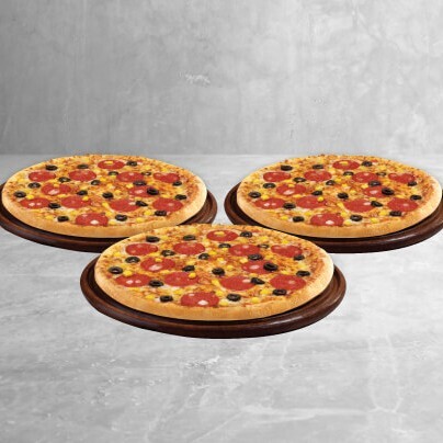 3 Orta Boy Pizza