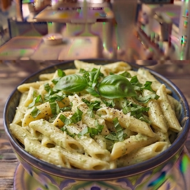Fesleğenli Kremalı Penne Makarna