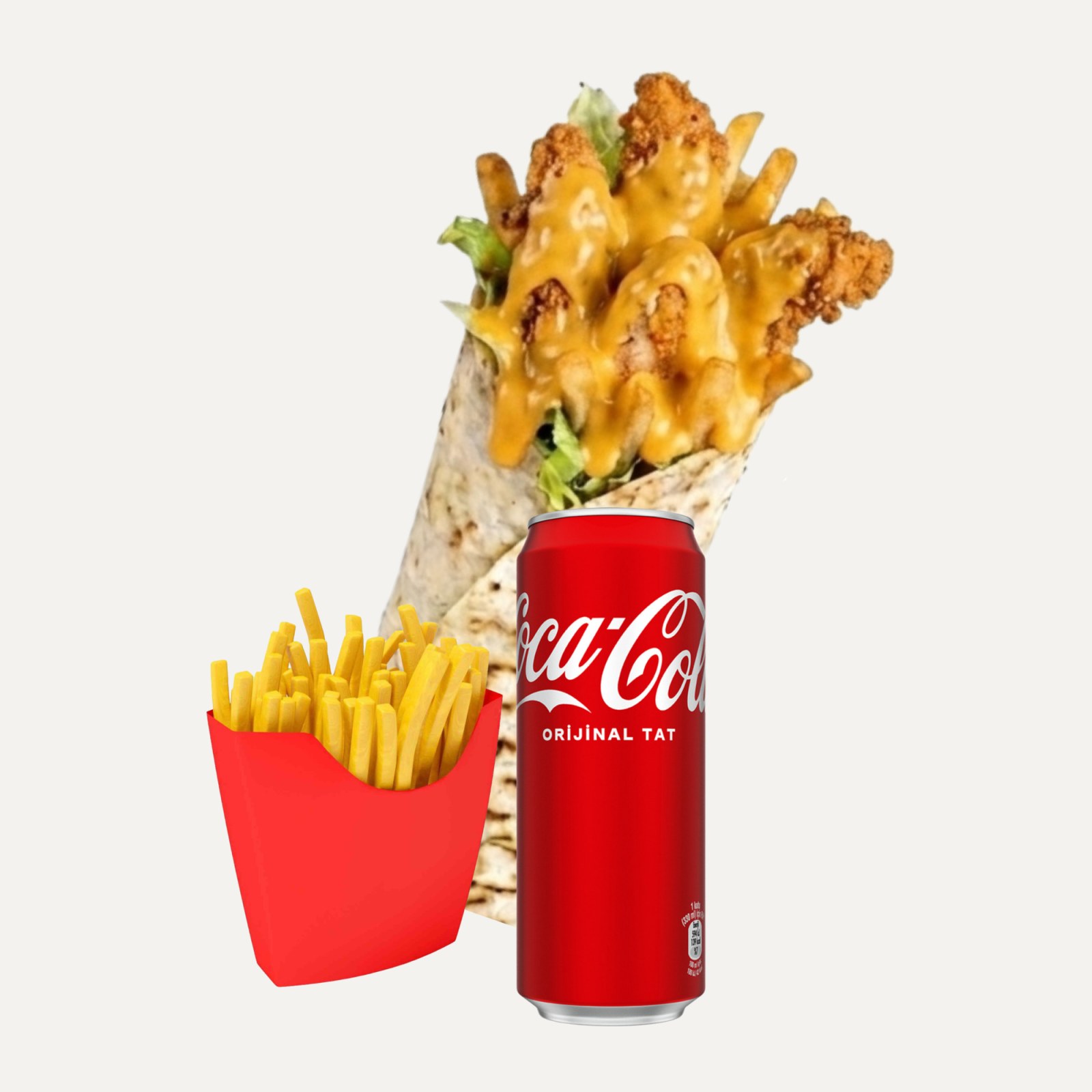 Cheddar Cajun Dürüm Menü