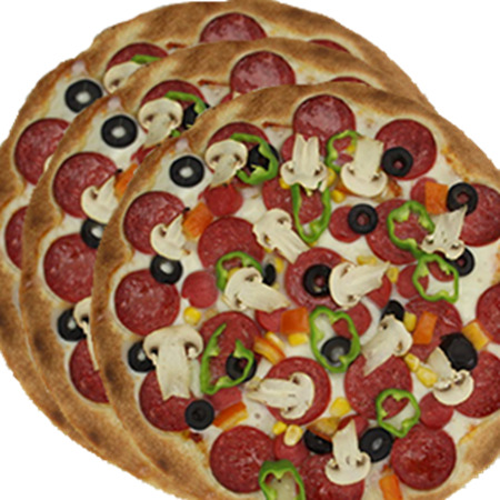 KAMPANYALI Mega 3 Orta Menü ( 3 adet az malzemeli orta karışık pizza)