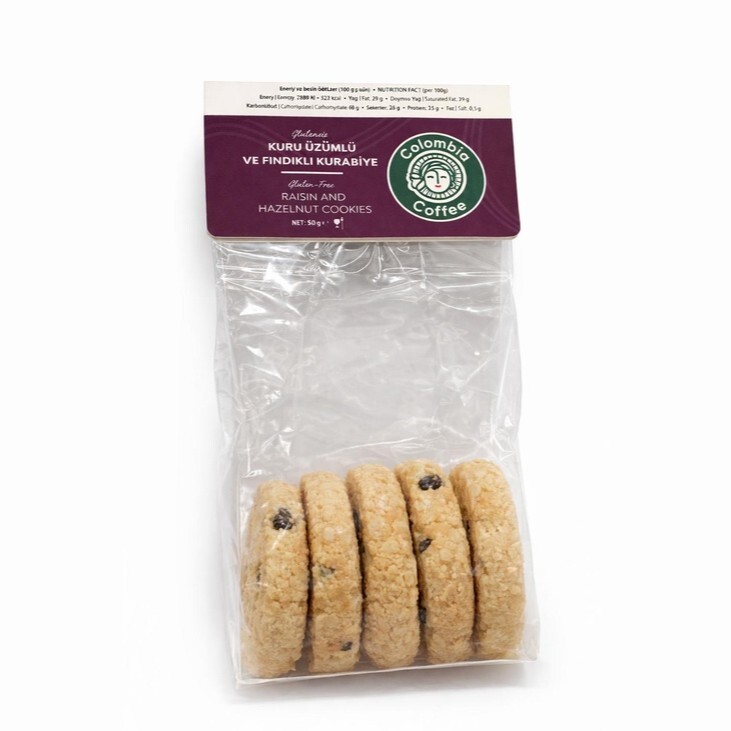 Glutensiz Kuru Üzümlü ve Fındıklı Kurabiye