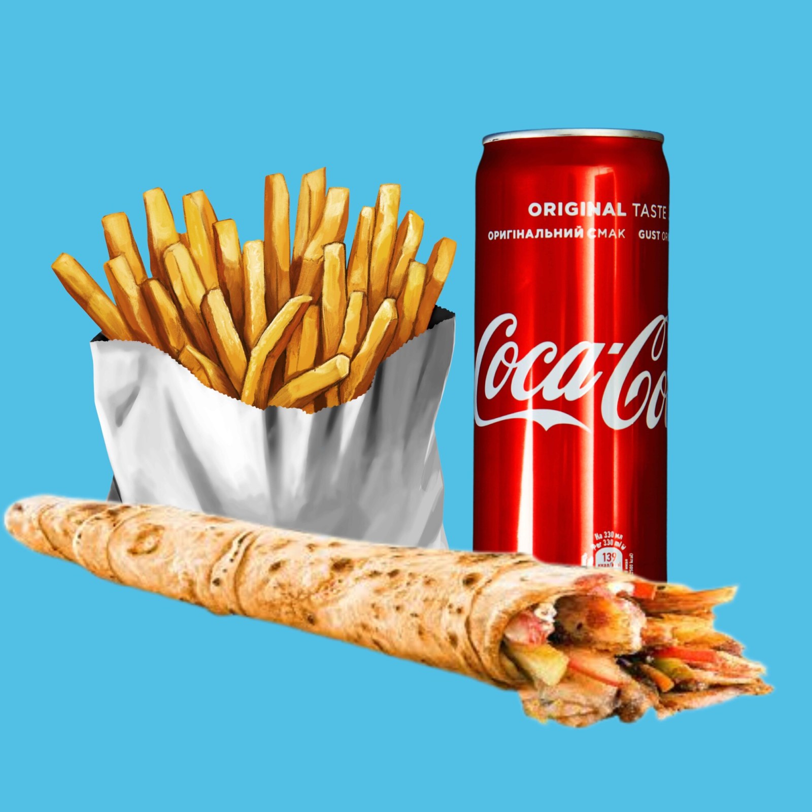 Zurna Large Menü + Coca-Cola ( 33 Cl.)