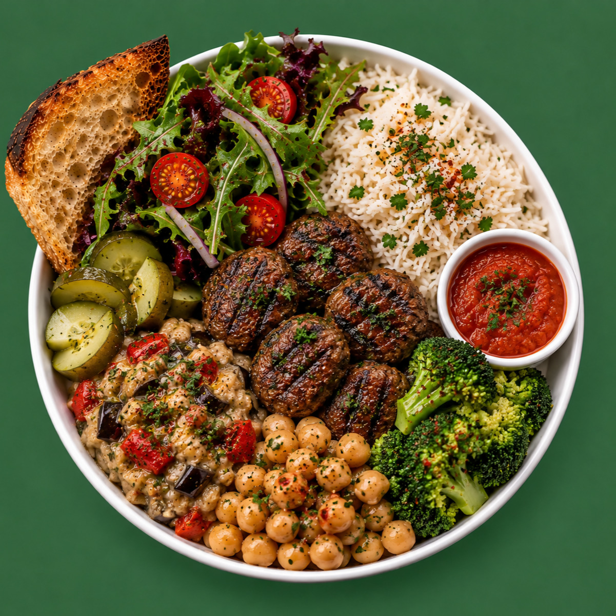 Tadında Köfteli Bowl + İçecek Menü