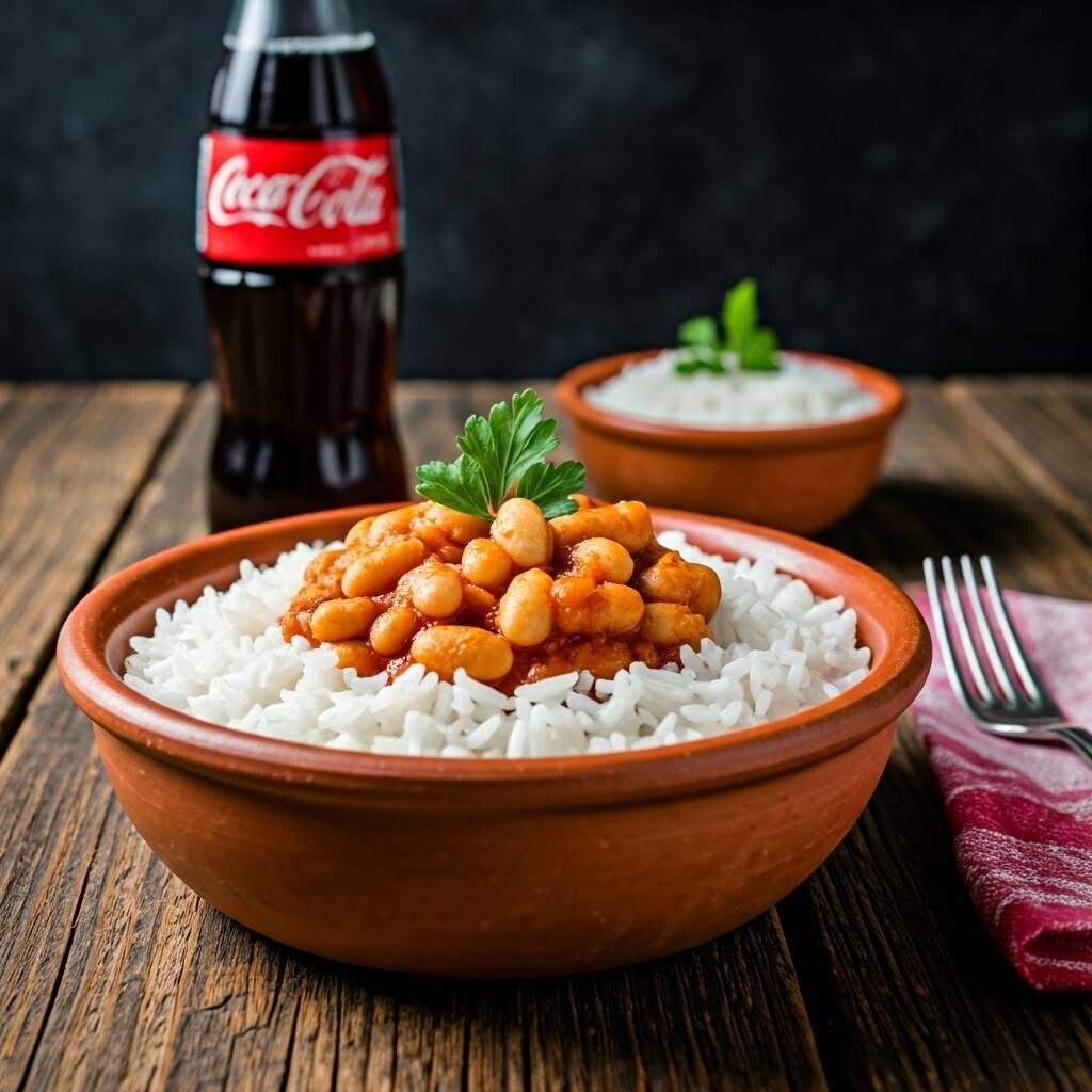 Kuru Fasulyeli Pilav+Coca Cola