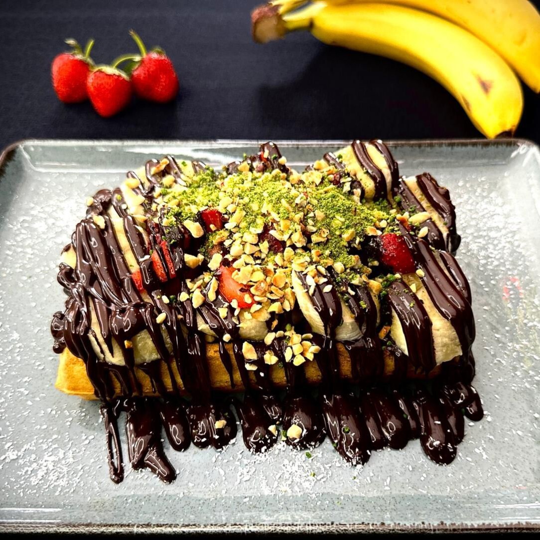Bitter Çikolatalı Waffle (Tek Kişilik)