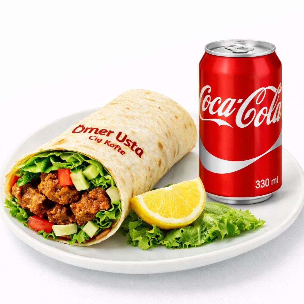Mega Çiğ Köfte Dürüm (140 gr) Menü 3