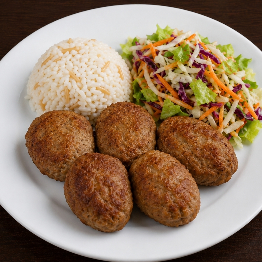 Tavuklu Kadınbudu + Pilav + Salata + Ayran