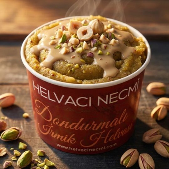Antep Fıstıklı İrmik Helvası Dondurmalı (200 cc)