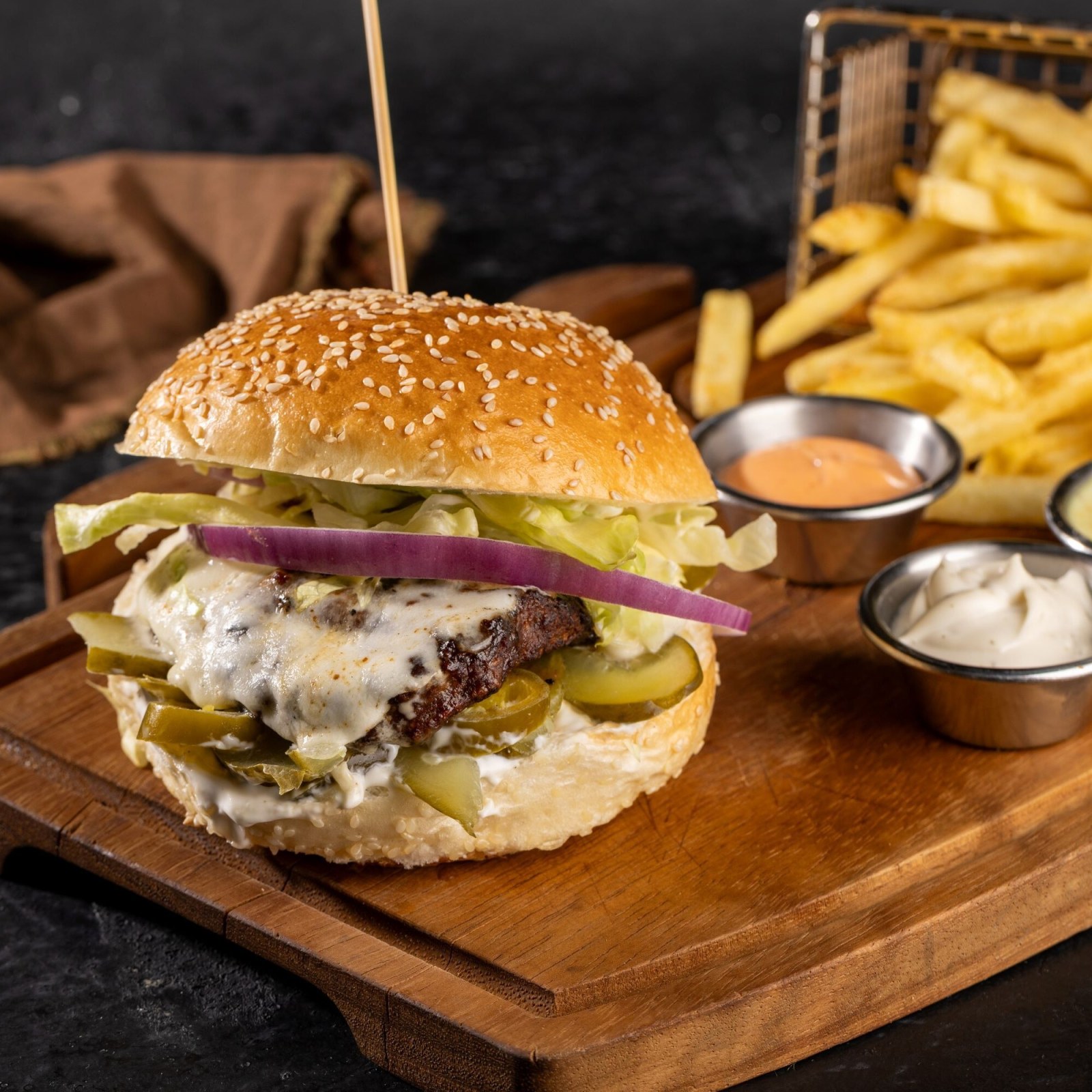 Philadelphia Mozzarella Burger Menü