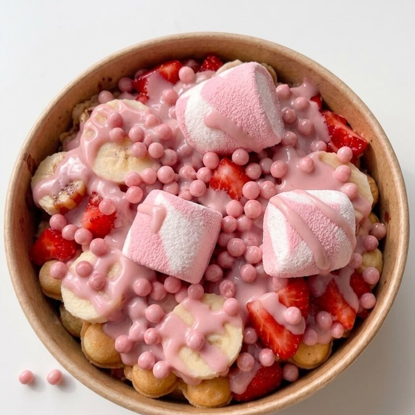 Frambuaz Rüyası Bubble Kova Waffle (1 - 2 Kişilik)