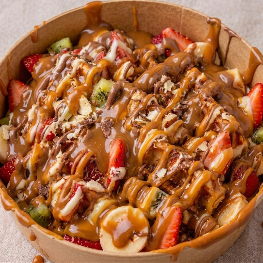 Karamel Çikolatalı Waffle