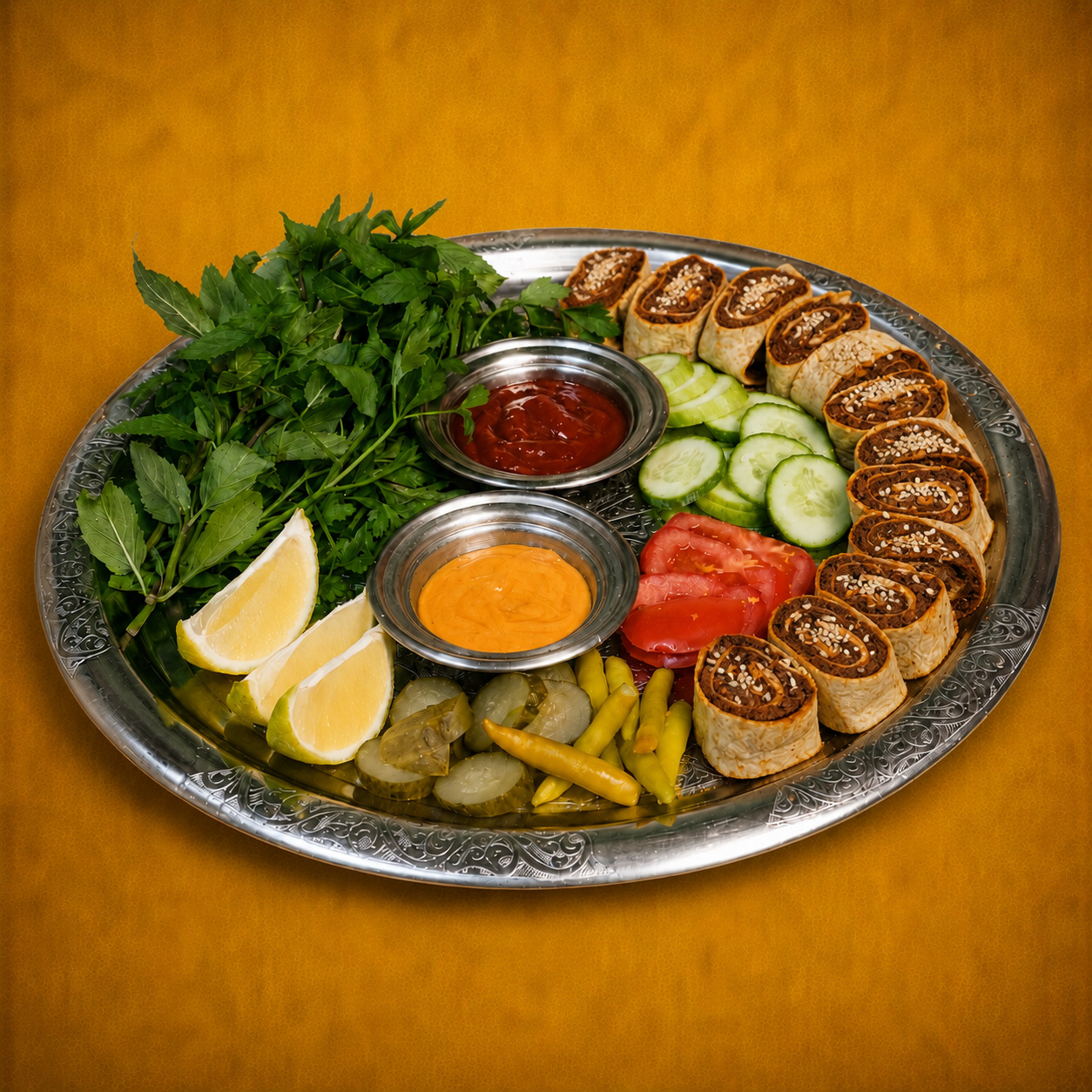 Susamlı Sushi Çiğ Köfte