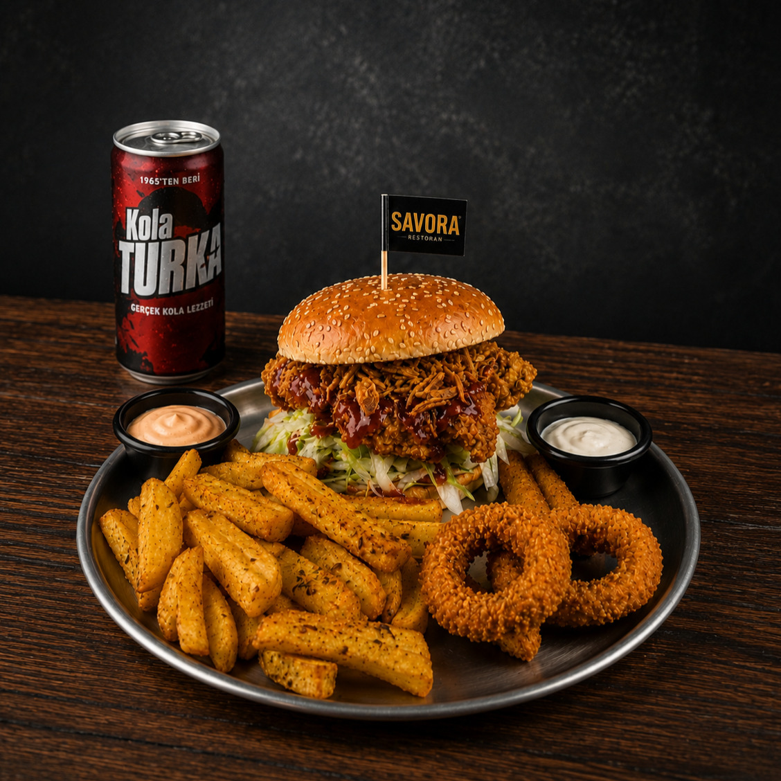 Sweet Combo Burger Menü + Patates + 2 Özel Sos + İçecek