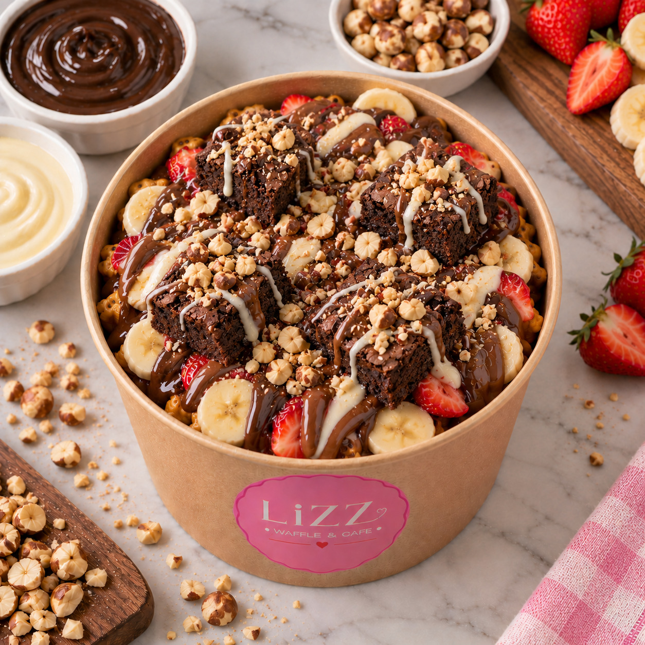 Lizz Browni Kova Waffle