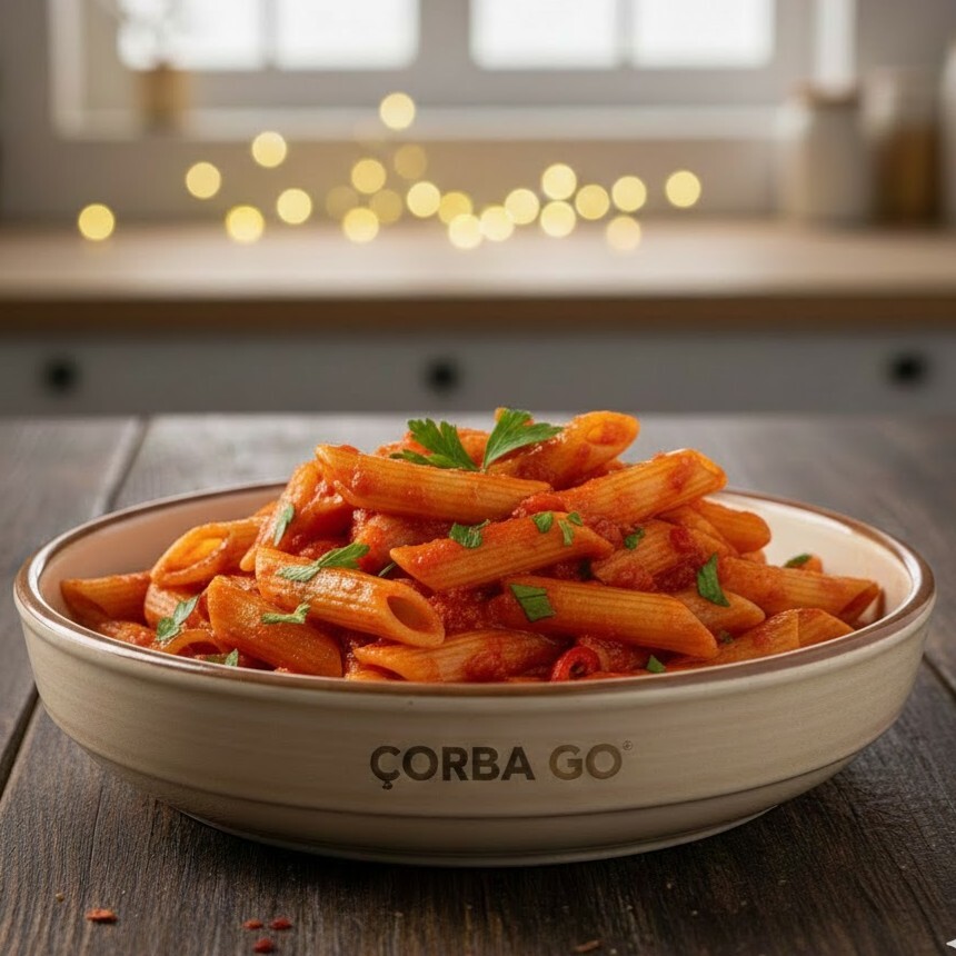 Domates Soslu Penne Makarna