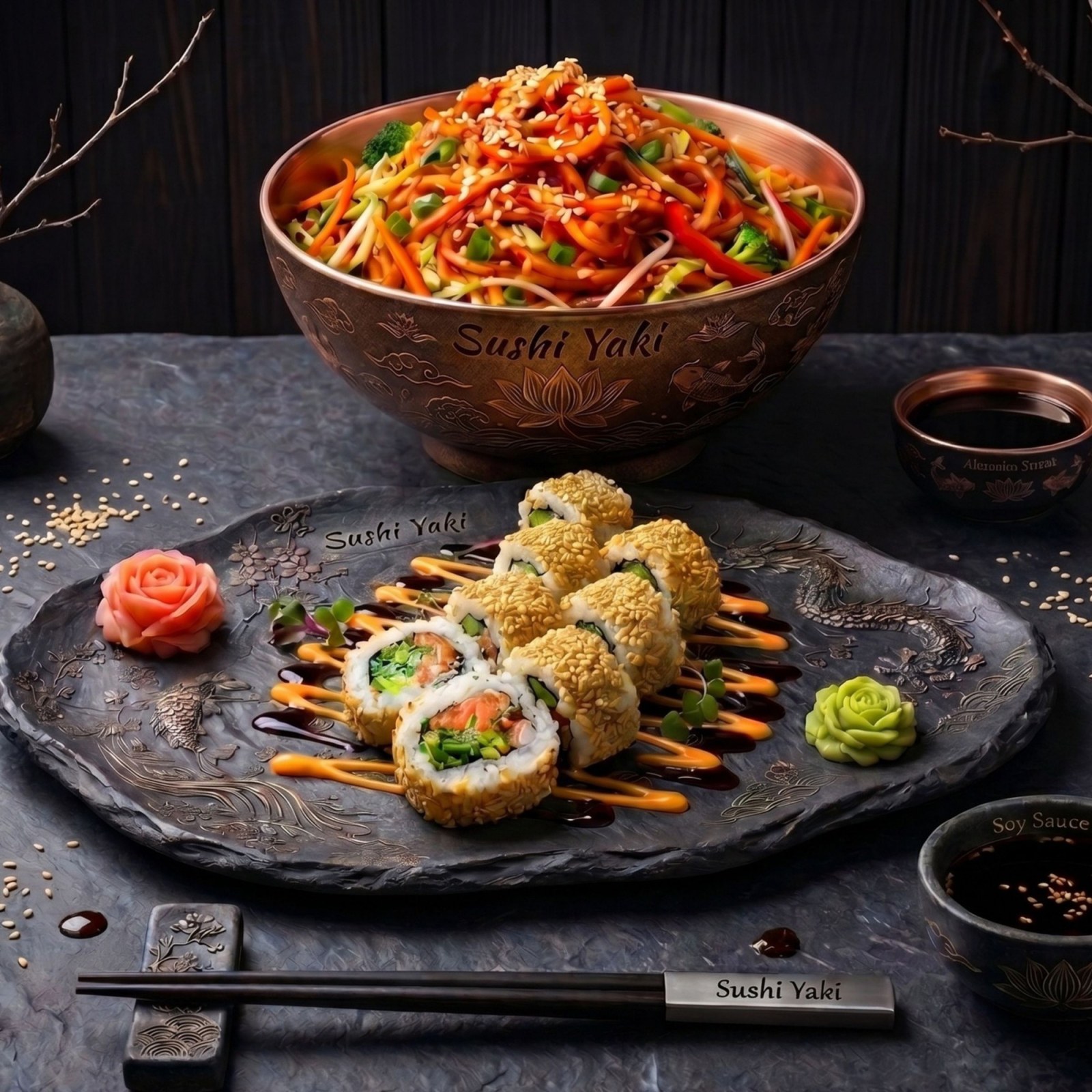 Noodle & Sushi Menü 3