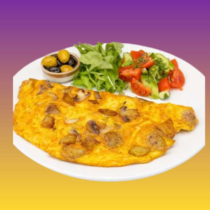 Mantarlı Kaşarlı Omlet