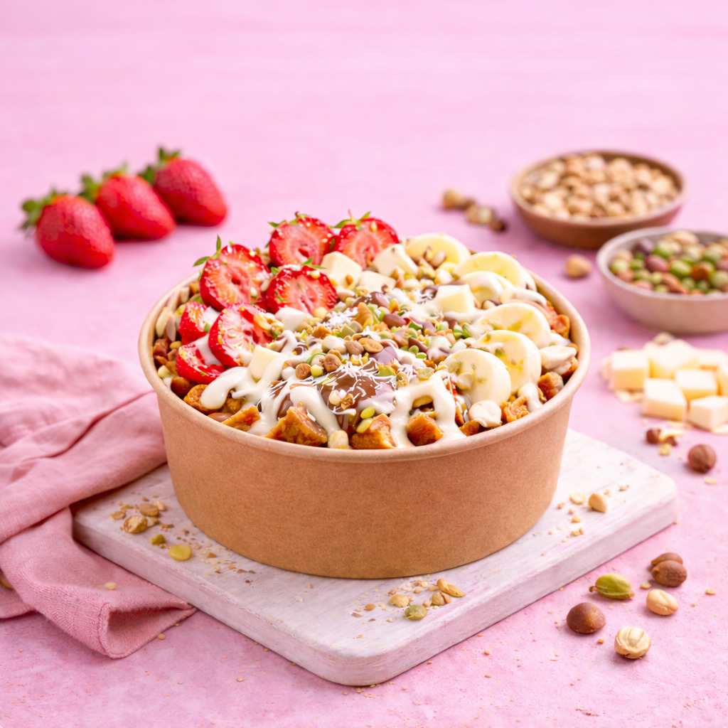 Beyaz Çikolatalı Waffle Bowl