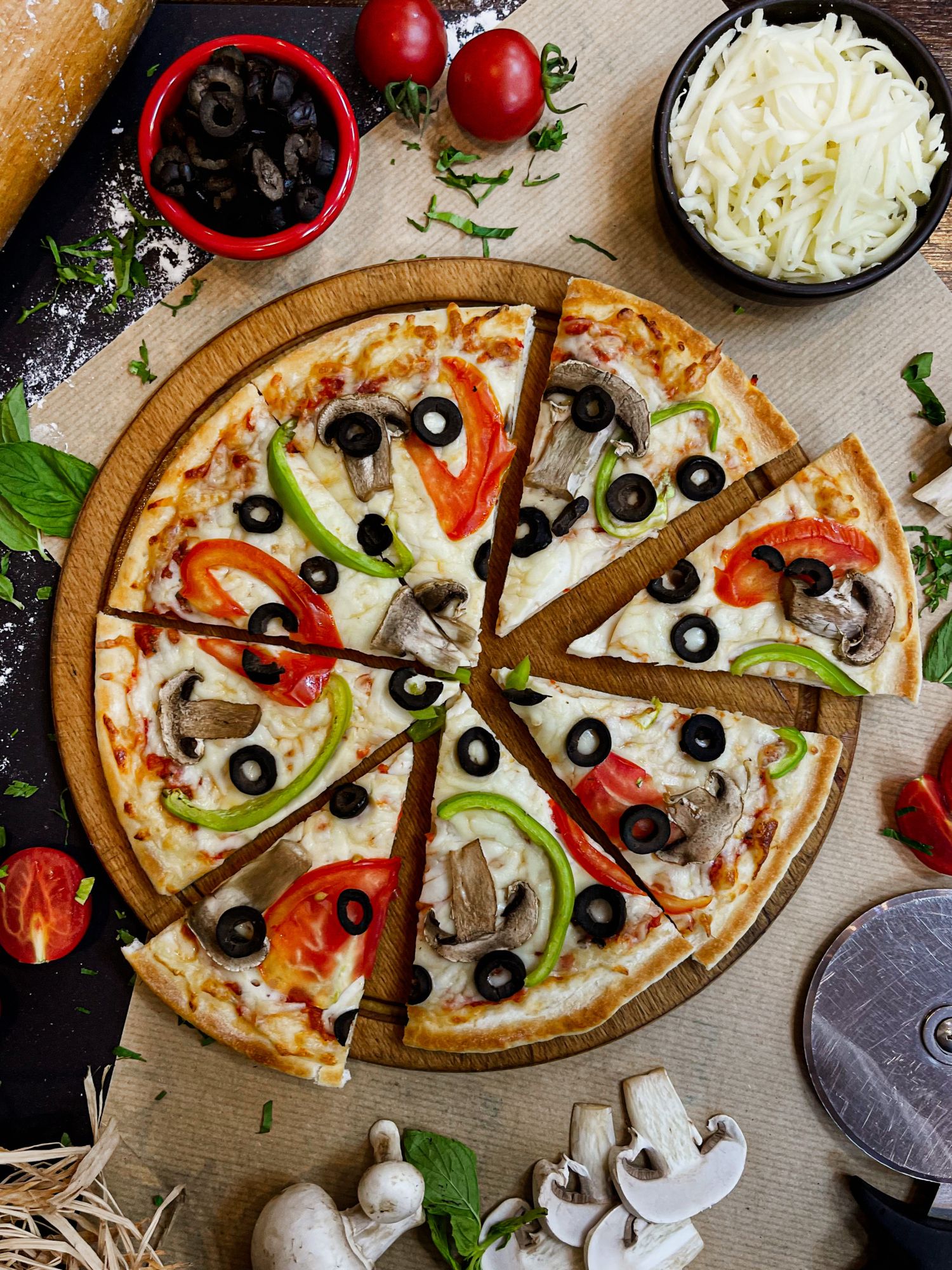 Sebzeli Pizza Orta Boy