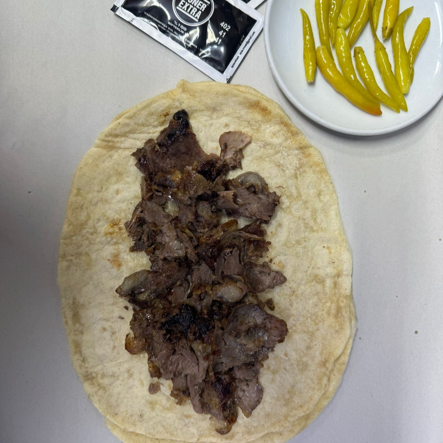 Çift Lavaş Et Döner Dürüm (80 gr.)