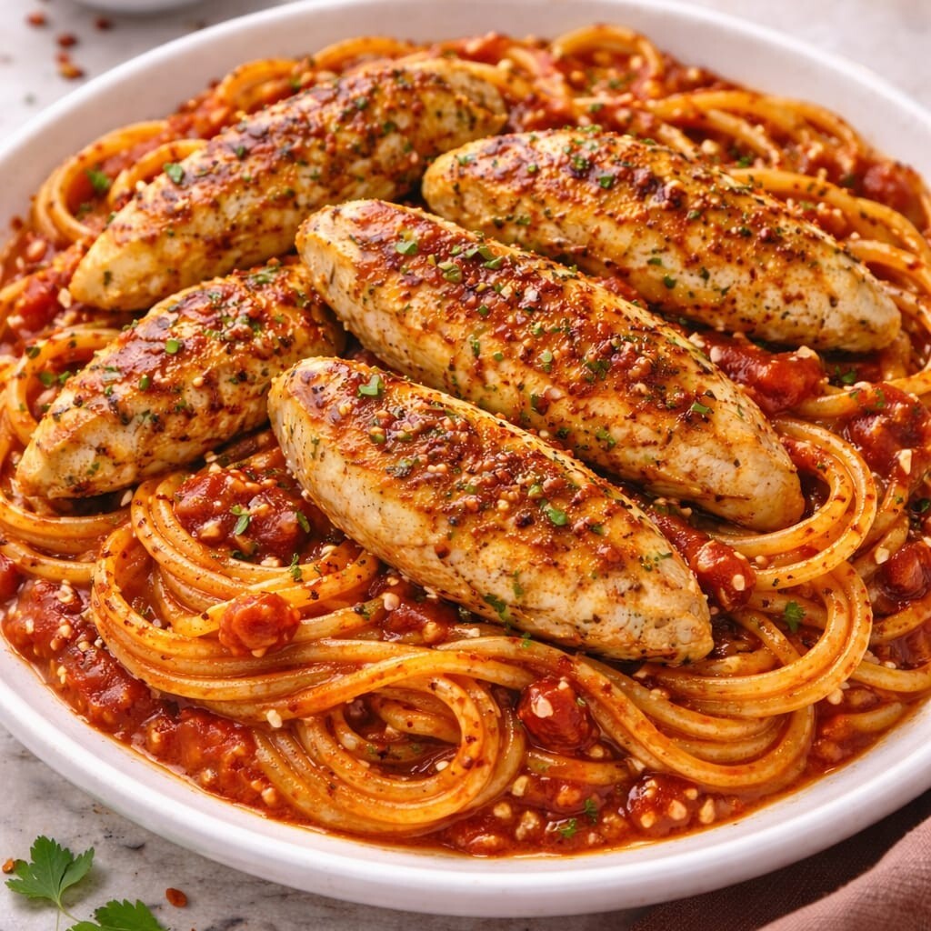 Tavuklu Napoliten Spagetti