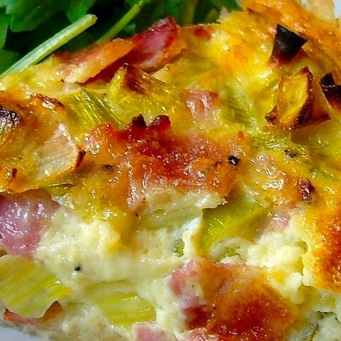 Pırasalı Jambonlu Omlet
