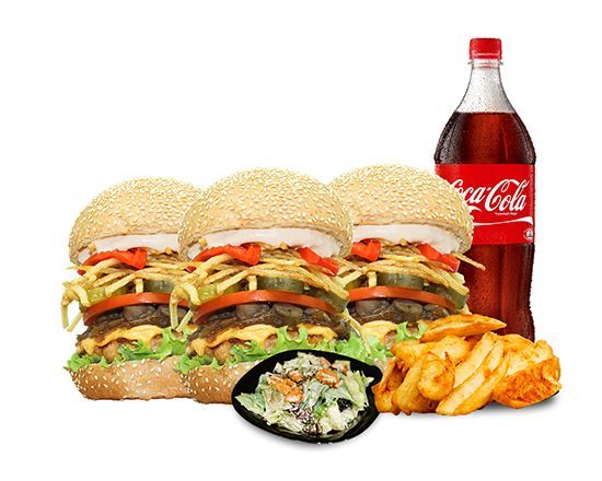 3 Kişilik Chicken Dm Special Burger Menü