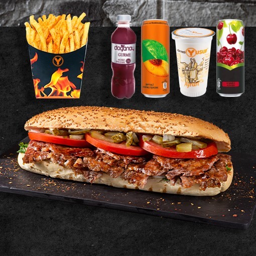 Patatesli Tam Porsiyon Ekmek Arası Döner Menü