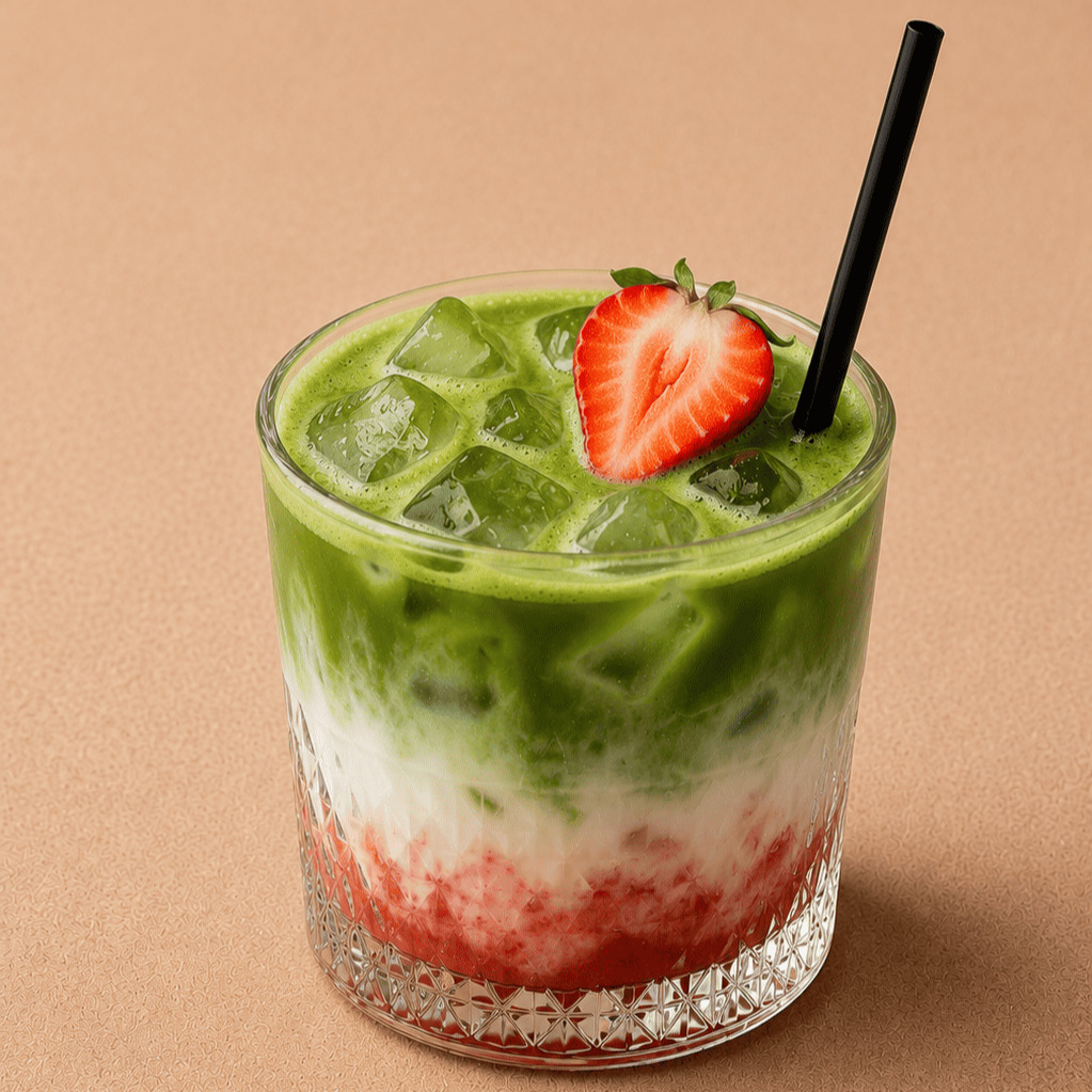 Iced Strawberry Matcha Latte