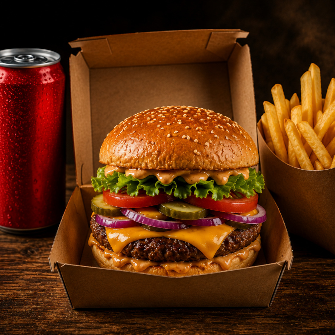 X Burger Menü